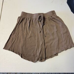 SHEIN Women's Drawstring Relaxed Shorts in Brown